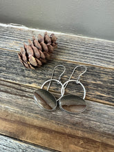 Load image into Gallery viewer, Night sky Landscape Jasper Earrings ~ Simple Setting