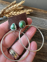 Load image into Gallery viewer, Stone Mountain Turquoise Studs with hoops