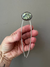 Load image into Gallery viewer, Hubei Turquoise Hair Pin - sterling silver