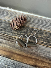 Load image into Gallery viewer, Night sky Landscape Jasper Earrings ~ Simple Setting