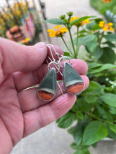 Load image into Gallery viewer, Polychrome Landscape Jasper Earrings ~ Simple Setting