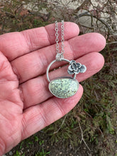 Load image into Gallery viewer, Neptune Variscite and Silver Succulent Pendant Necklace