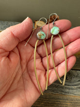 Load image into Gallery viewer, Royston Turquoise with Brass & Sterling Silver