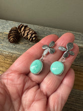 Load image into Gallery viewer, Carico Lake Turquoise + Sterling Silver Hydrangea Earrings