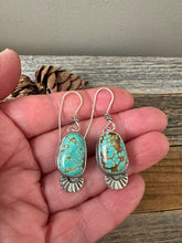 Load image into Gallery viewer, Lovely #8 Turquoise Earrngs - stamped sterling silver