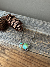 Load image into Gallery viewer, Royston Turquoise Necklace - oxidized sterling silver - 17”