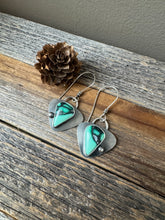 Load image into Gallery viewer, Shield Earrings - Emerald Rose Variscite