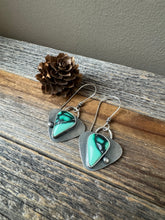 Load image into Gallery viewer, Shield Earrings - Emerald Rose Variscite