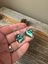 Load image into Gallery viewer, Shield Earrings - Emerald Rose Variscite
