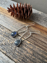 Load image into Gallery viewer, Rosecut Blue Labradorite Earrings