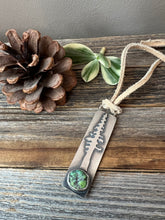 Load image into Gallery viewer, Tiny Giant - Redwood Tree Pendant Necklace with Carico Lake Turquoise