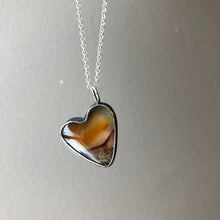 Load image into Gallery viewer, Apache Flame Agate Heart Pendant Necklace