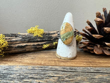 Load image into Gallery viewer, Rare Vistaite Jasper Ring- Sterling Silver - Size 9.5 - Heart cut-out on back