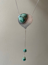 Load image into Gallery viewer, Red River Turquoise and Silver Leaf Necklace