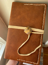 Load image into Gallery viewer, Handmade Leather Journal Cover with Jasper Button closure