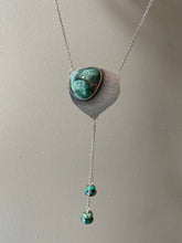 Load image into Gallery viewer, Red River Turquoise and Silver Leaf Necklace