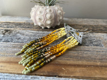 Load image into Gallery viewer, Bohemian Fringe - Ceramic + Beads - Fringe Earrings