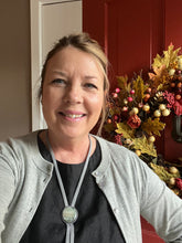 Load image into Gallery viewer, Ocean Scene Landscape Jasper Bolo Necklace