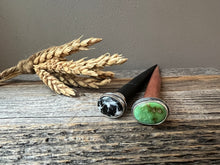 Load image into Gallery viewer, Sonoran Gold Turquoise and sterling silver tipped wooden hair stick