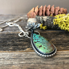 Load image into Gallery viewer, High Grade Polychrome Hubei Turquoise & Silver Succulent Necklace For Janet