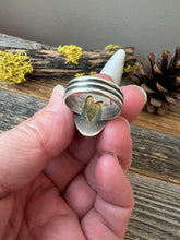 Load image into Gallery viewer, Rare Vistaite Jasper Ring- Sterling Silver - Size 9.5 - Heart cut-out on back