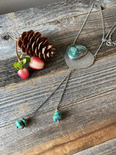 Load image into Gallery viewer, Red River Turquoise and Silver Leaf Necklace