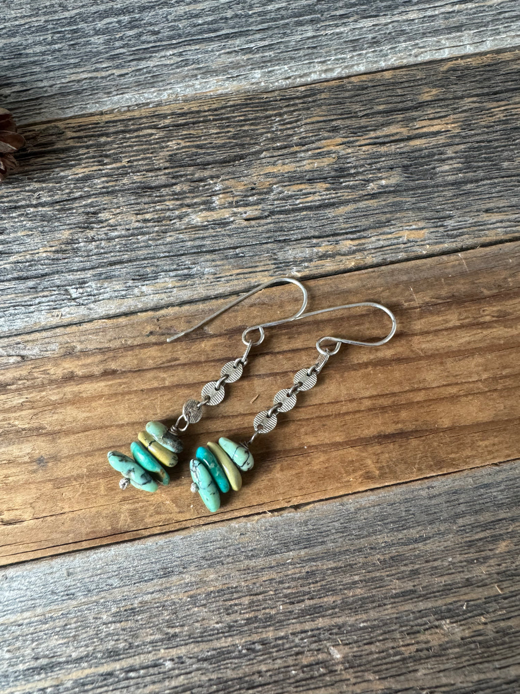 New Lander Variscite + Sterling Silver Swinger earrings