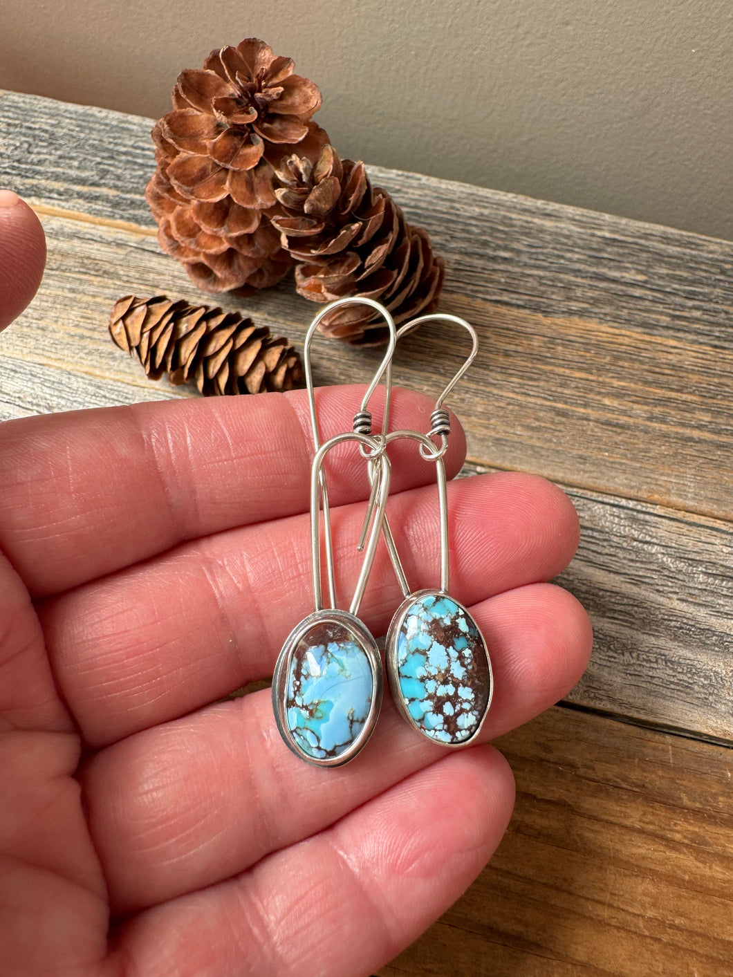 Golden Hills Lavender Turquoise earrings