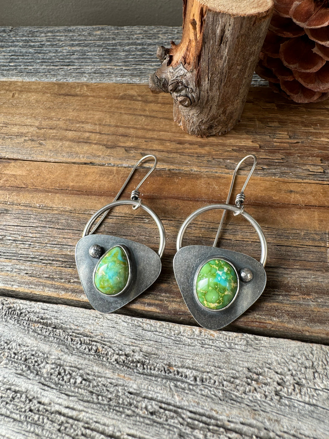 Shield Earrings - Sonoran Gold Turquoise