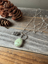 Load image into Gallery viewer, Damele Variscite &amp; Solid Sterling Silver Baby Hemlock Cone Necklace