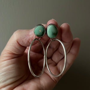 Royston Turquoise Studs with hoops