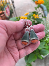 Load image into Gallery viewer, Polychrome Landscape Jasper Earrings ~ Simple Setting