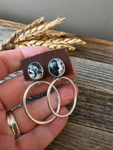 Load image into Gallery viewer, White Buffalo Studs with hoops