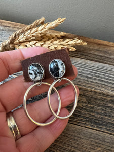 White Buffalo Studs with hoops