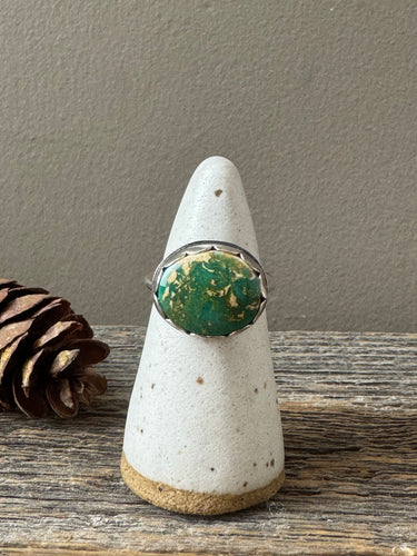 Natural Stone Mountain Turquoise Ring - Size 6