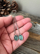 Load image into Gallery viewer, Aquamarine Swinger Earrings - sterling silver dangles