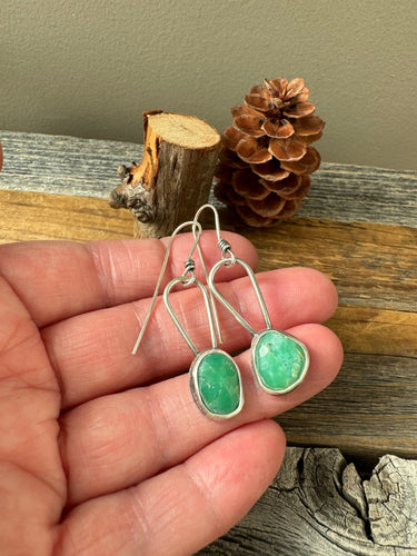 Rosecut Chrysoprase earrings