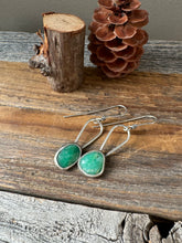 Load image into Gallery viewer, Rosecut Chrysoprase earrings