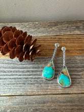 Load image into Gallery viewer, Royston Turquoise drop stud earrings