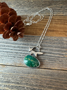 Fox on Fox Necklace - Sterling Silver