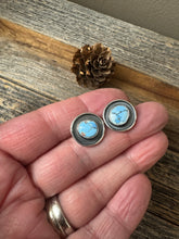 Load image into Gallery viewer, Golden Hills Lavender Turquoise Studs