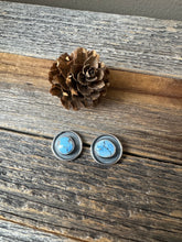 Load image into Gallery viewer, Golden Hills Lavender Turquoise Studs