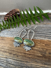 Load image into Gallery viewer, Ceremonial Kingman Turquoise Earrings - sterling silver