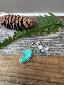 Emerald Valley Turquoise and Forget-me-not Necklace