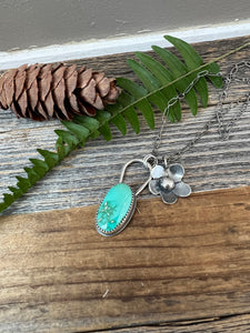 Emerald Valley Turquoise and Forget-me-not Necklace