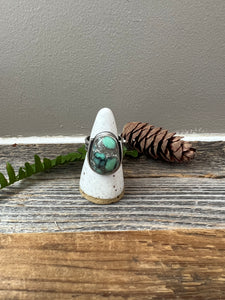 Desert Bloom Variscite ring - sterling silver - size 8