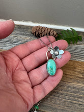 Load image into Gallery viewer, Emerald Valley Turquoise and Forget-me-not Necklace