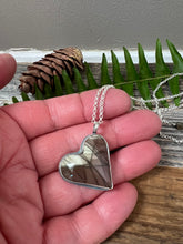 Load image into Gallery viewer, Beautiful Imperial Jasper Heart Pendant Necklace - 18” sterling silver