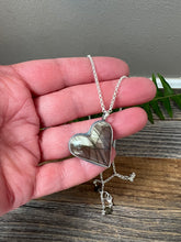 Load image into Gallery viewer, Beautiful Imperial Jasper Heart Pendant Necklace - 18” sterling silver
