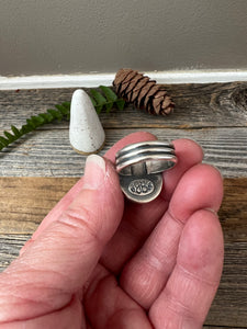 Desert Bloom Variscite ring - sterling silver - size 8